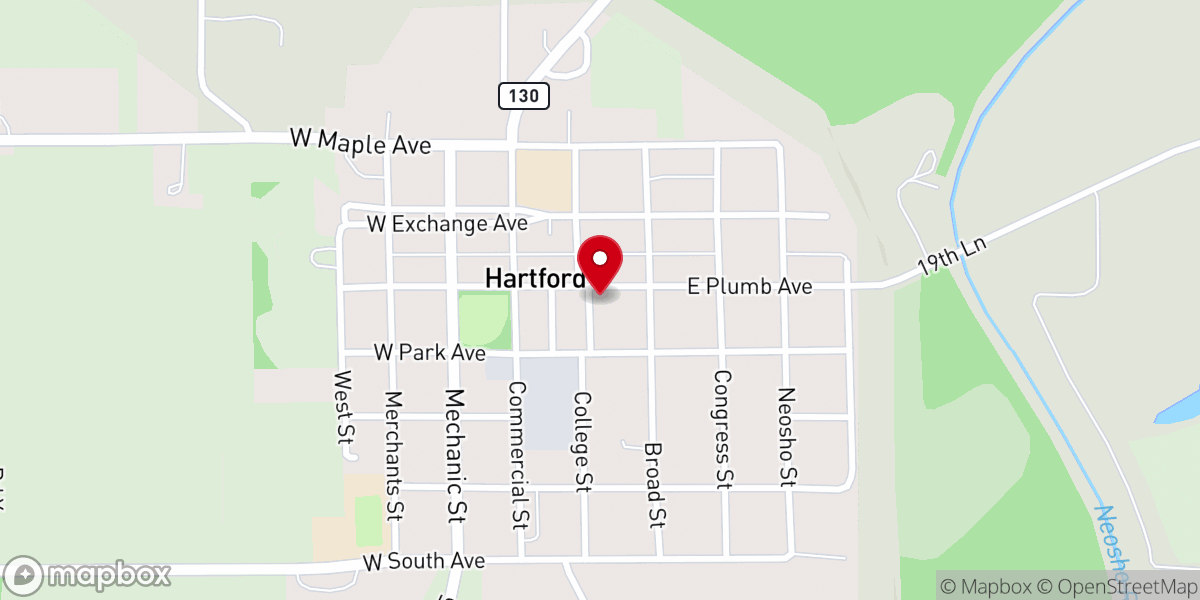 Map showing location of United Methodist Church