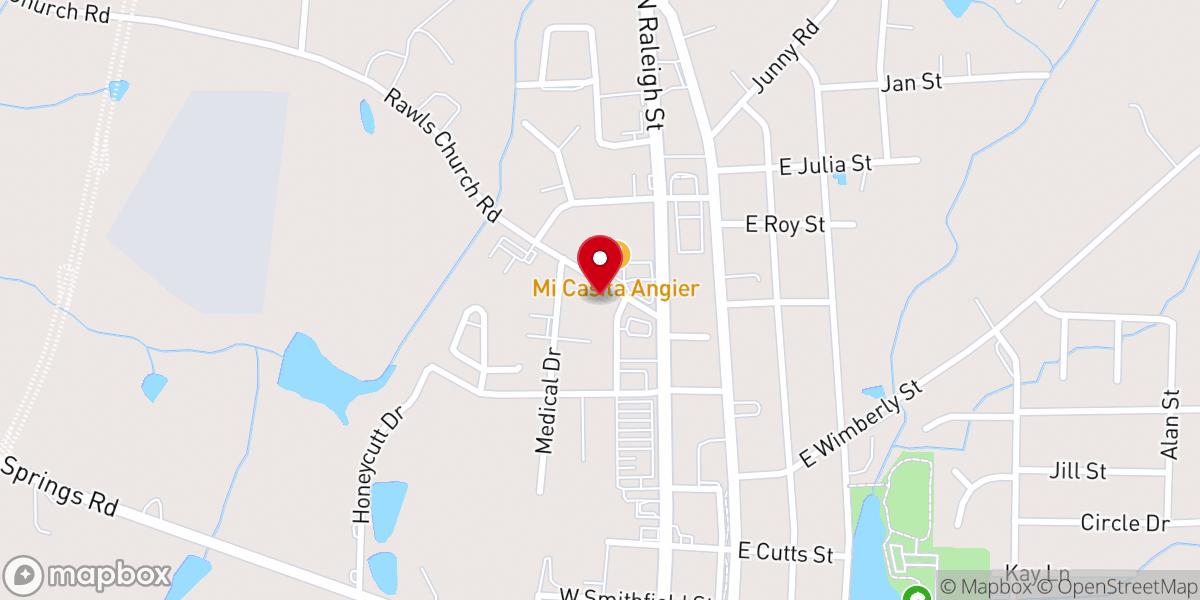 Map showing location of Angier Tire & Auto
