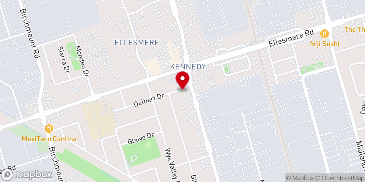 Map showing location of Dorset Park Baptist Church