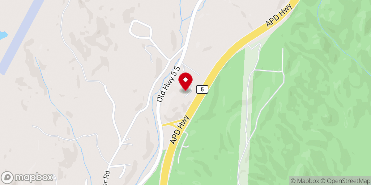 Map showing location of Hope Lutheran Church