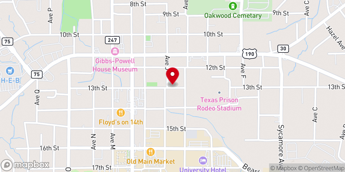 Map showing location of Education Building Offices, Chapel Sanctuary