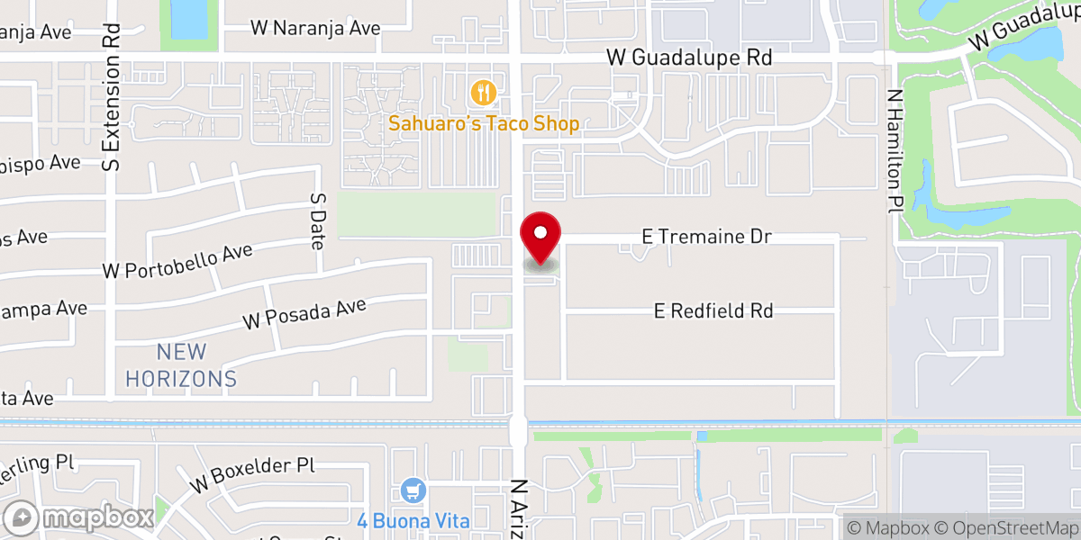 Map showing location of Arizona Avenue Baptist Church