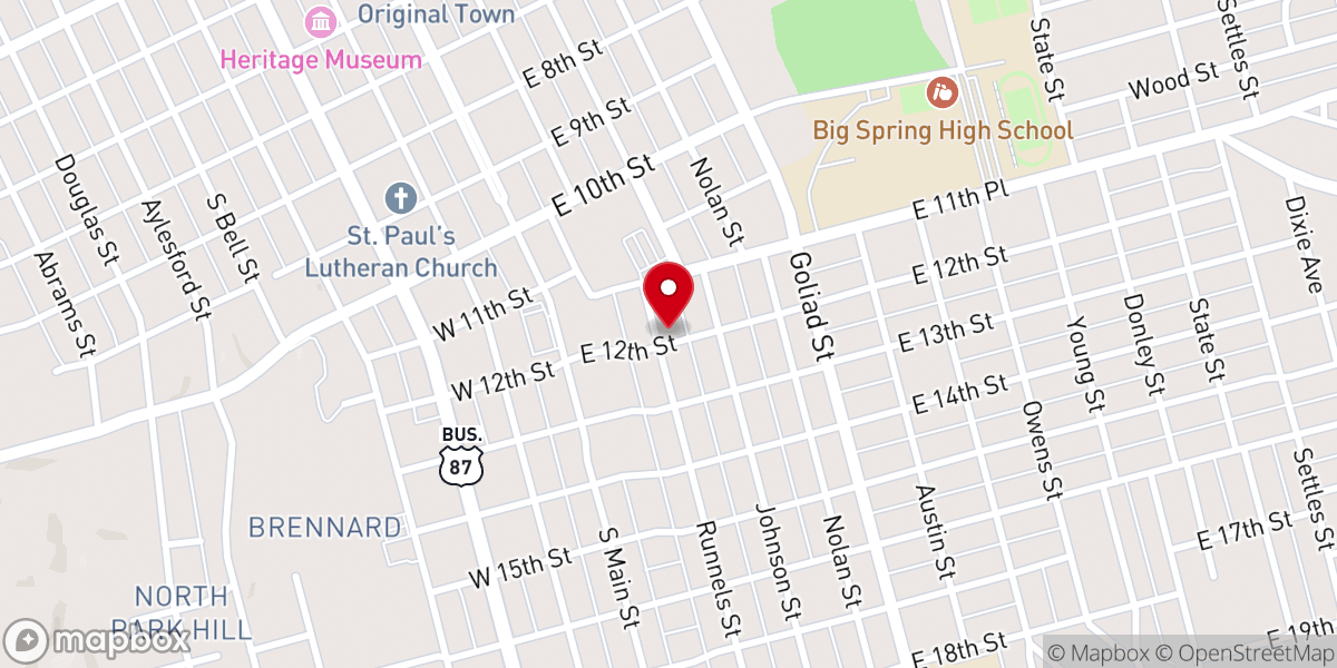 Map showing location of New Mount Zion Baptist Church