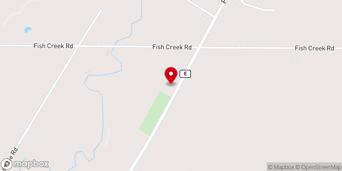 Map showing location of Oneida United Methodist Church