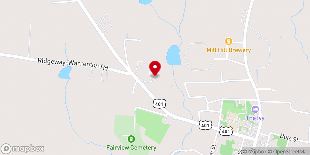 Map showing location of Loaves & Fishes Ministries