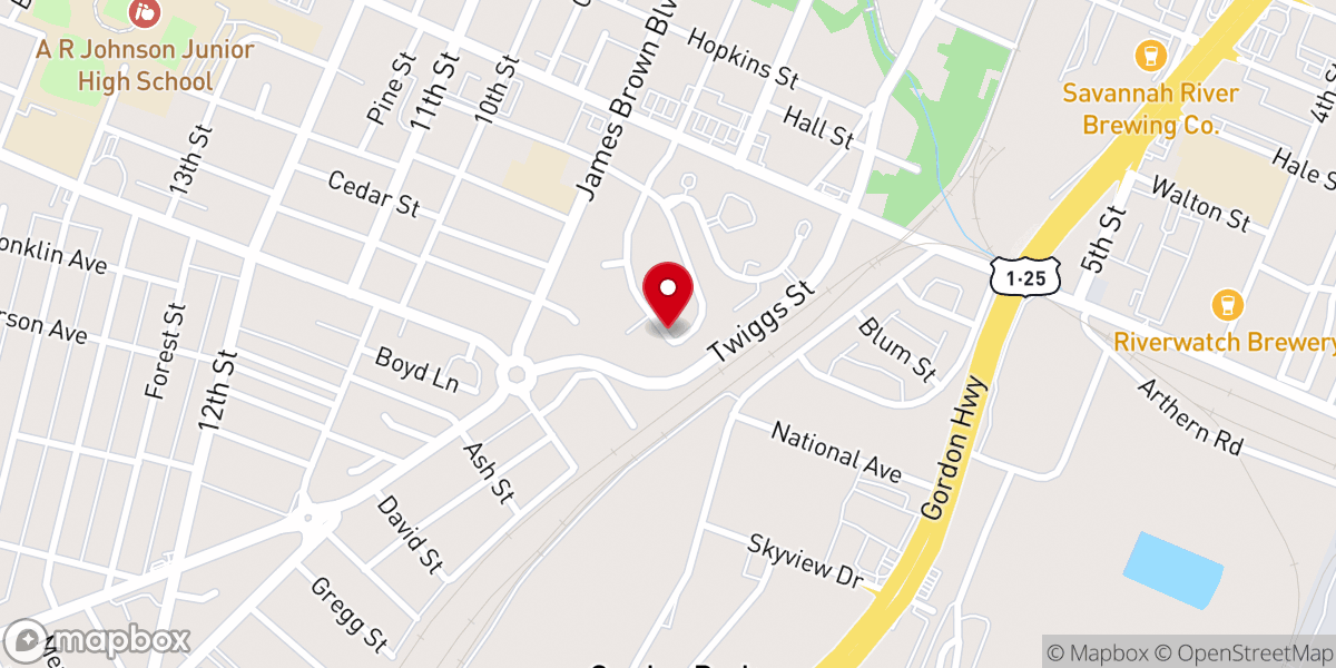 Map showing location of United Voices of Outreach Ministries Inc