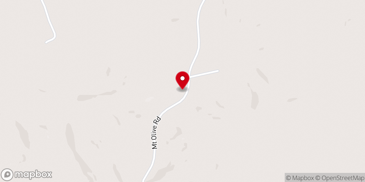 Map showing location of Mt. Olive Baptist Church