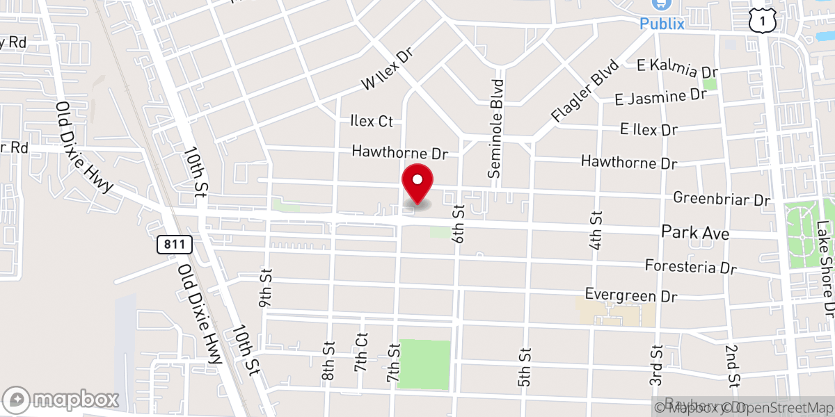 Map showing location of Family Church Lake Park