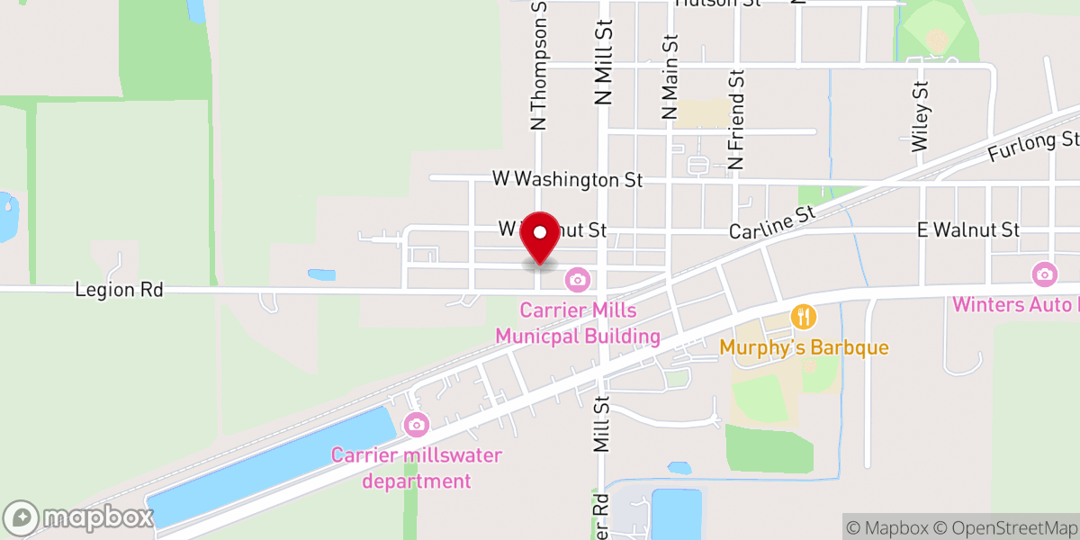 Map showing location of Carrier Mills Township Relief