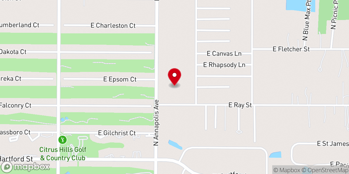 Map showing location of Hernando Seventh-day Adventist Church