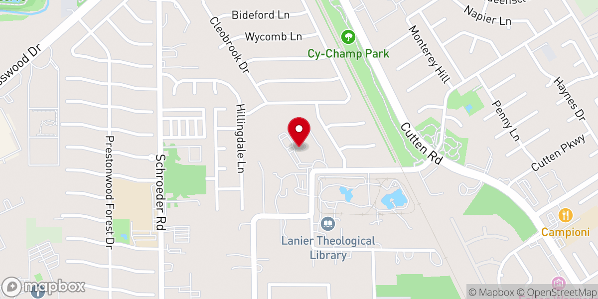Map showing location of St Timothy Lutheran Church