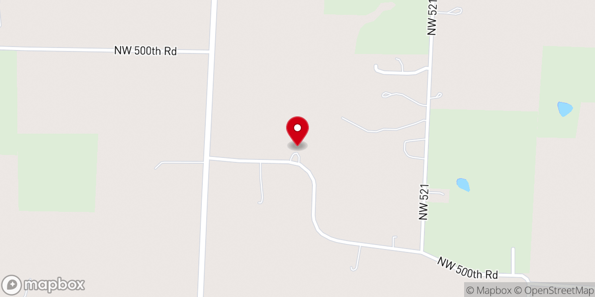Map showing location of Jacoby Chapel Presbyterian Church