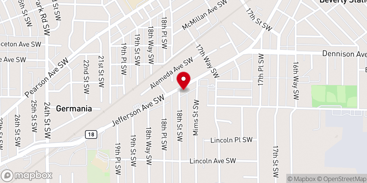 Map showing location of New Vision Christian Church