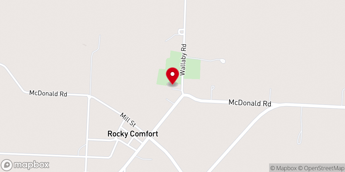 Map showing location of Prosperity Southern Baptist Church