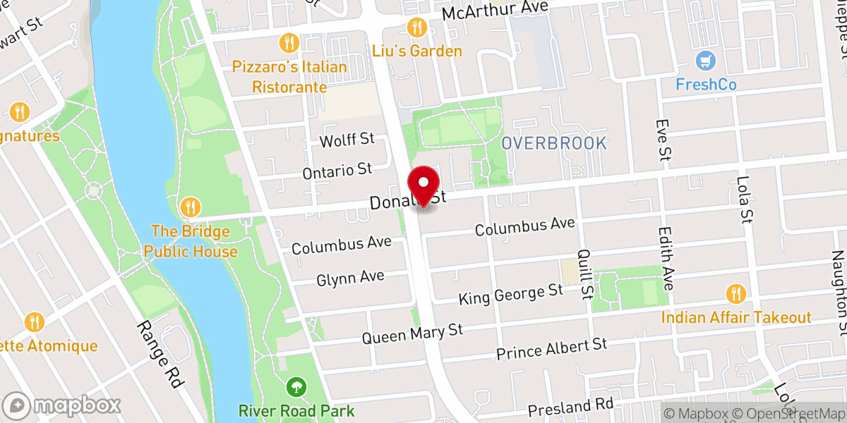 Map showing location of Eben-Ezer Evangelical Baptist Church