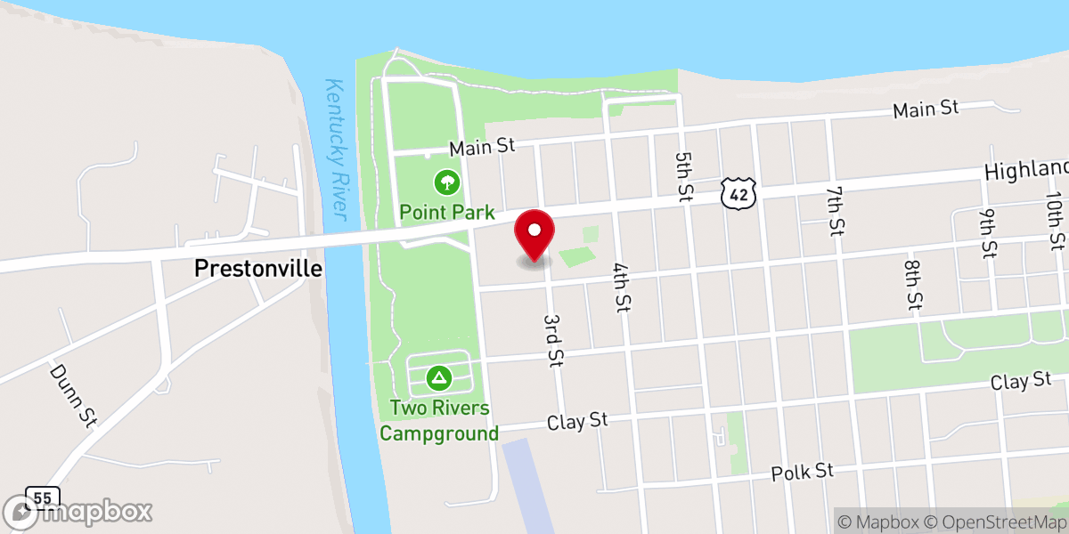 Map showing location of Carrollton Wesleyan Church
