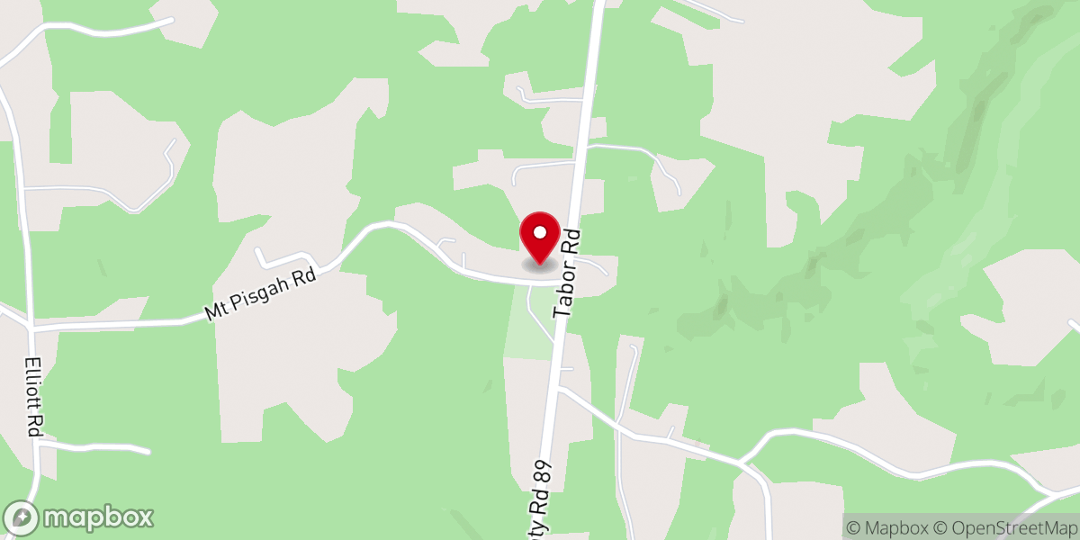Map showing location of Mount Pisgah Missionary Baptist Church