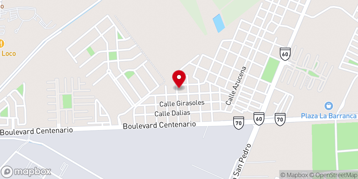 Map showing location of Iglesia Bautista Biblica De La Gracia