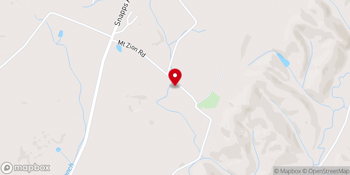 Map showing location of Mt Zion, Afton