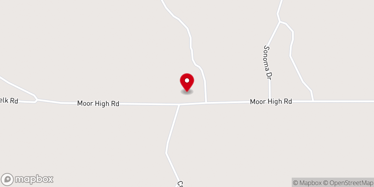 Map showing location of Pleasant Grove Church