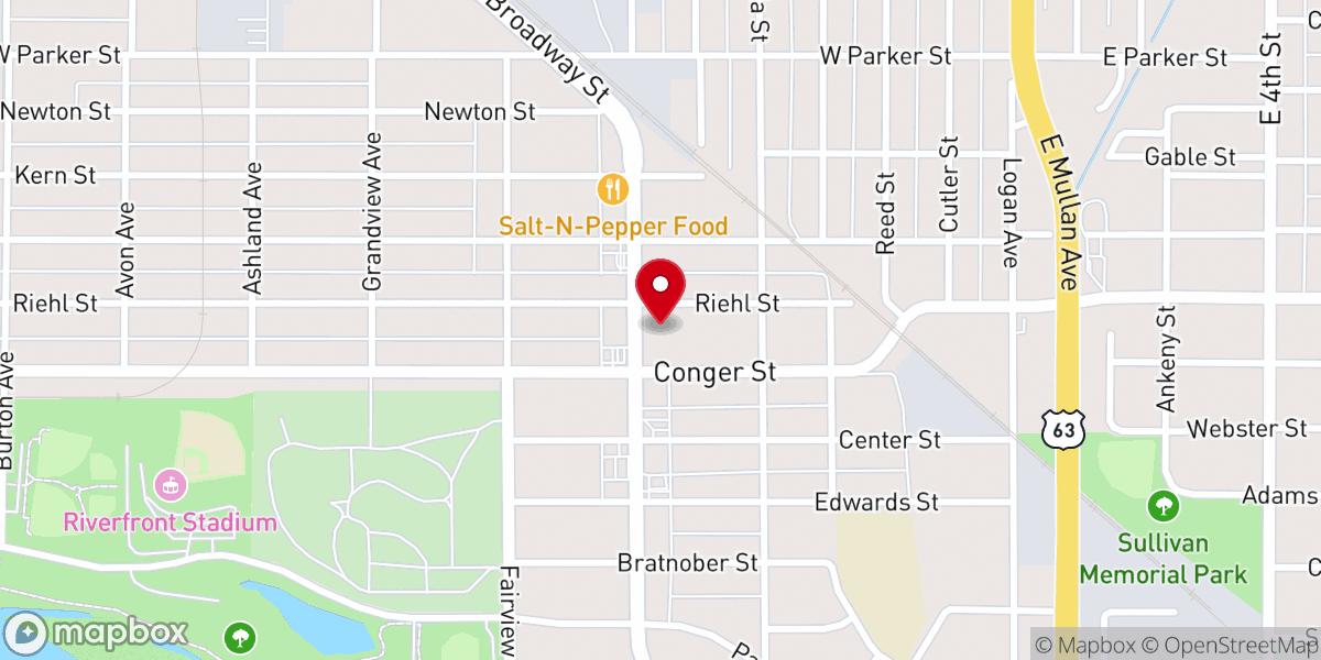 Map showing location of New Hope Missionary Church