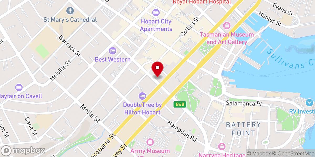 Map showing location of St. Joseph's Church