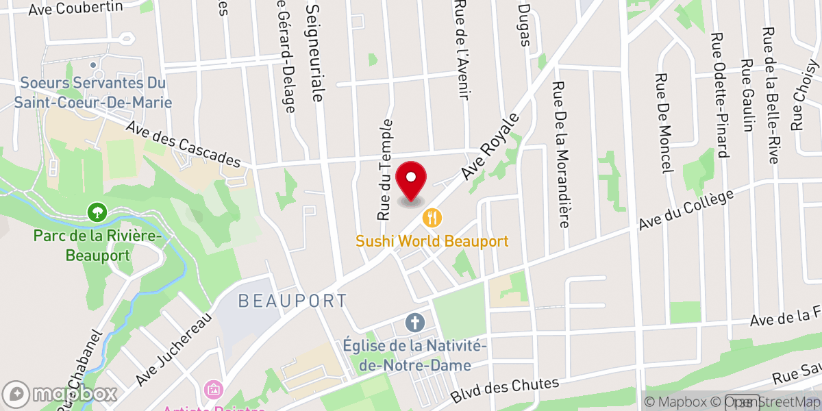 Map showing location of Église de la Foi Triomphante
