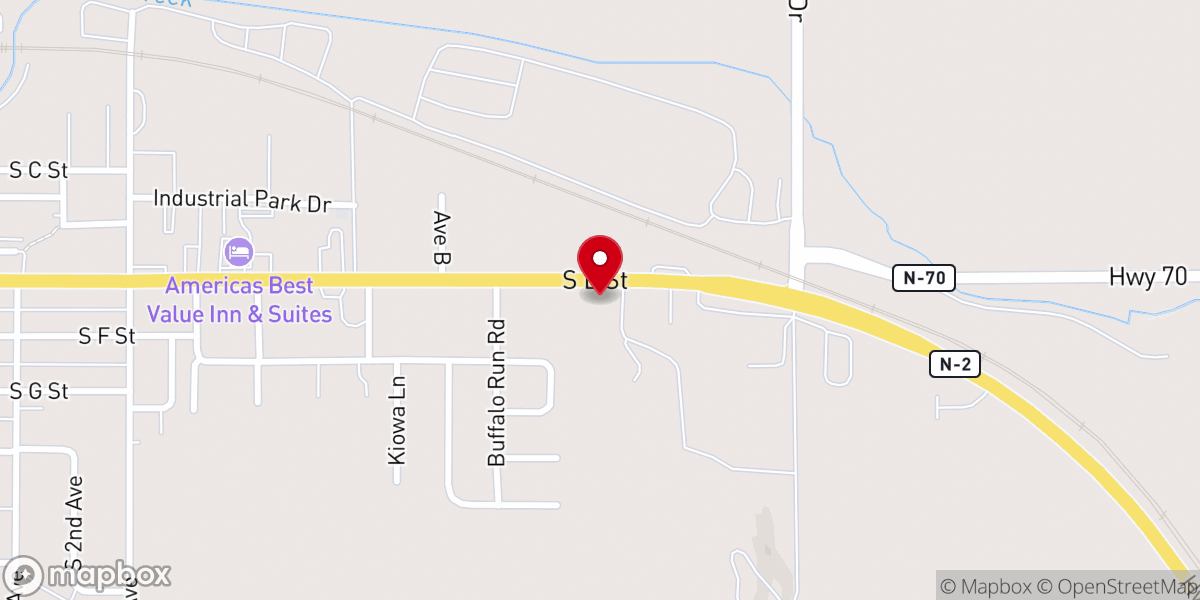 Map showing location of Central Nebraska Community Services