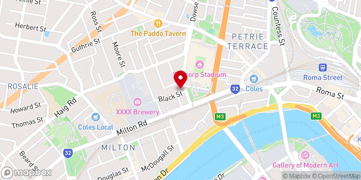 Map showing location of Calvary Christian Church Brisbane
