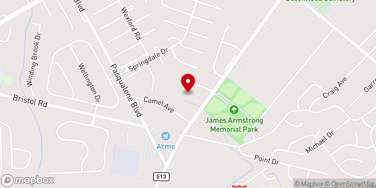 Map showing location of Love Fellowship Tabernacle Church