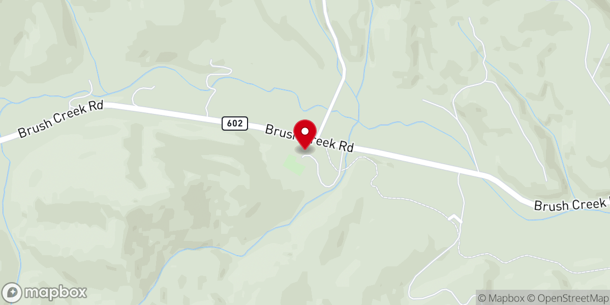 Map showing location of Cold Springs Church
