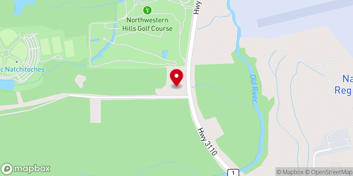 Map showing location of Westside Baptist Church