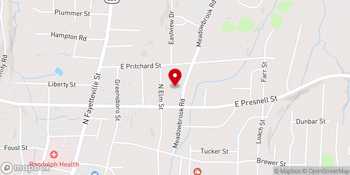 Map showing location of Church of Christ