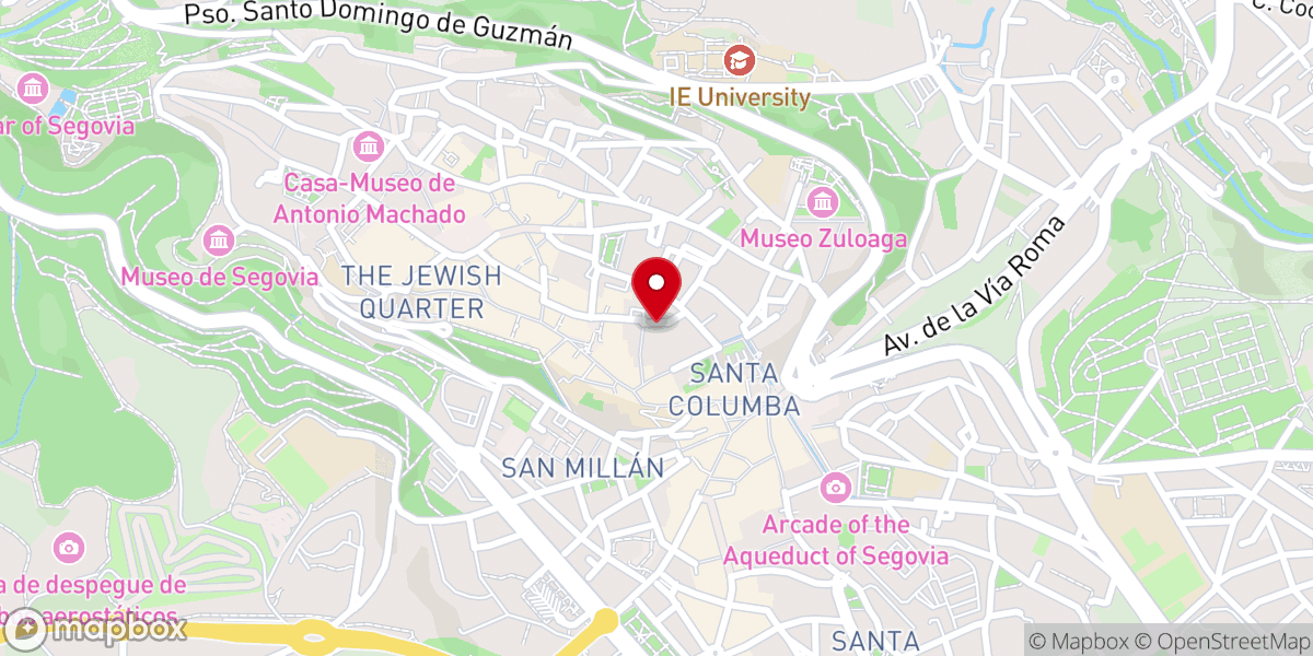 Map showing location of Obispado de Segovia
