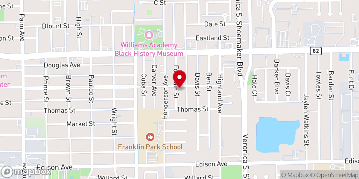 Map showing location of The Apostolic House of God