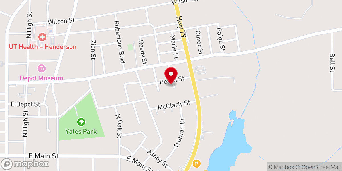 Map showing location of First Church of God Christ