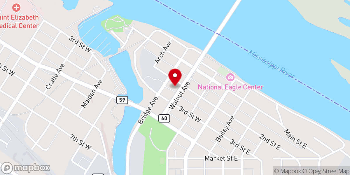 Map showing location of United Church of Christ