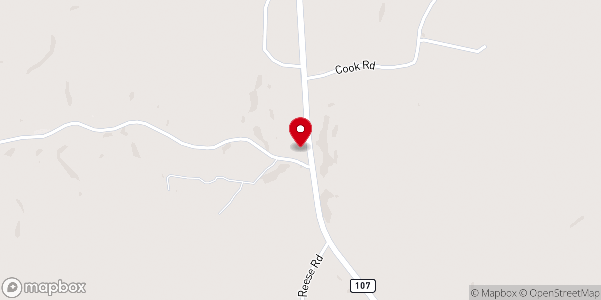 Map showing location of Wayside Methodist Church