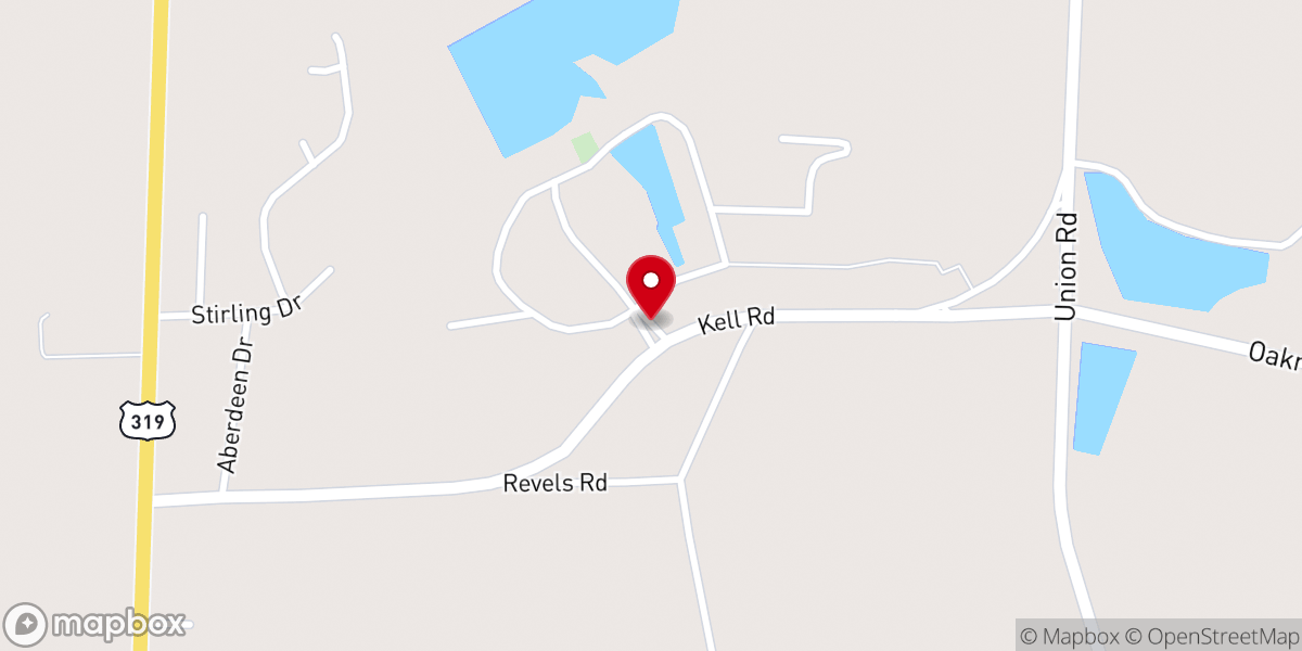 Map showing location of South GA Church-God Guest Housing