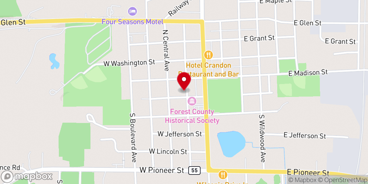 Map showing location of Lakeland Baptist Church
