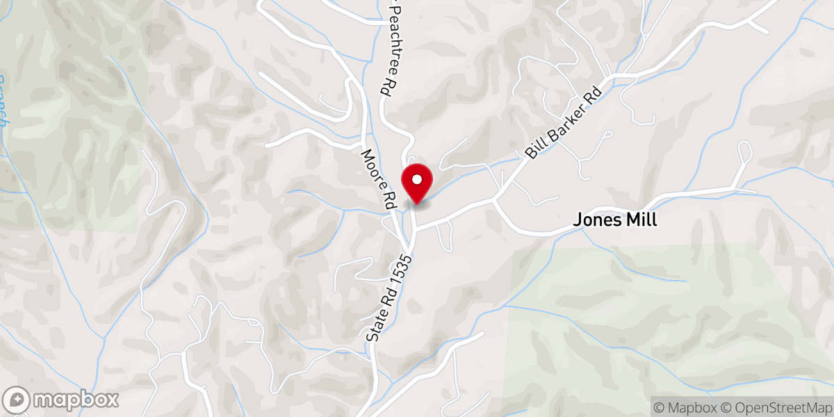 Map showing location of Upper Peachtree Church