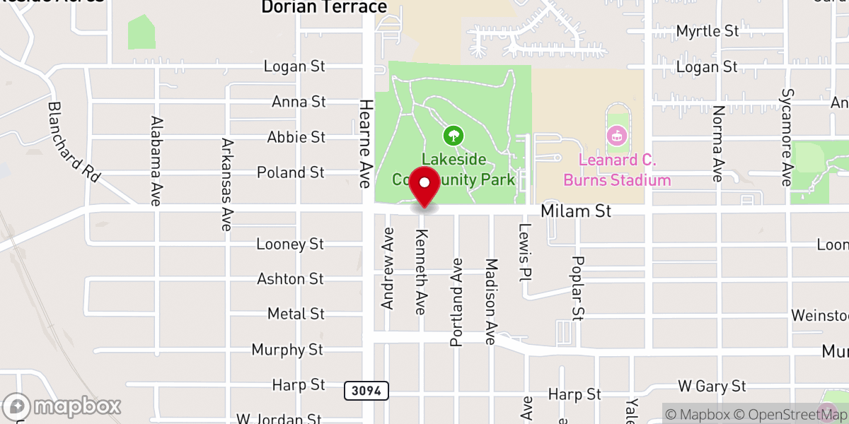 Map showing location of Prince of Peace Christian Center