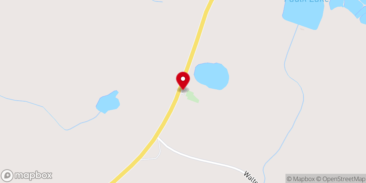 Map showing location of New Richland Baptist Church
