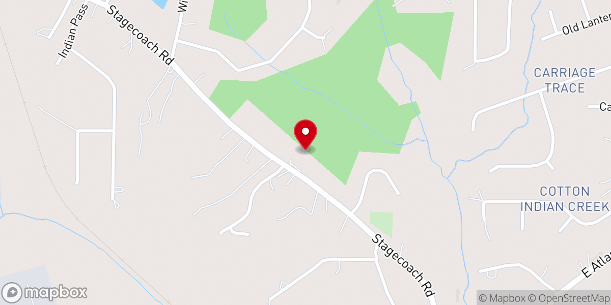 Map showing location of Pine Grove Baptist Church
