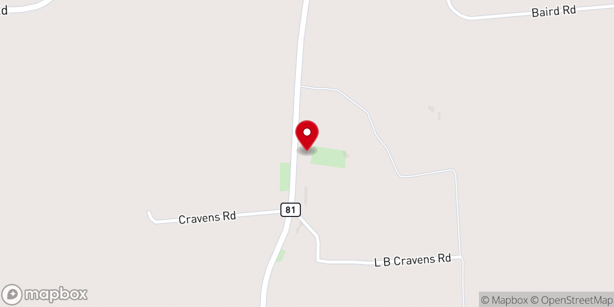 Map showing location of Glenville Baptist Church