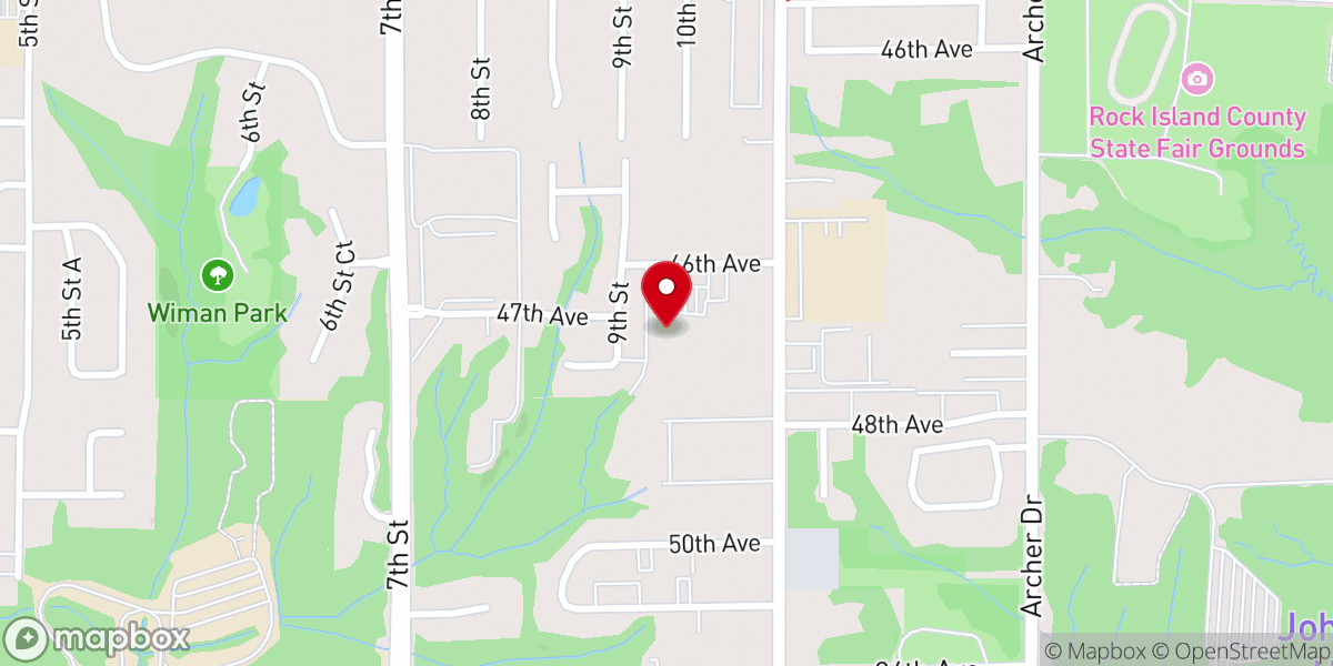 Map showing location of Victory Baptist Church