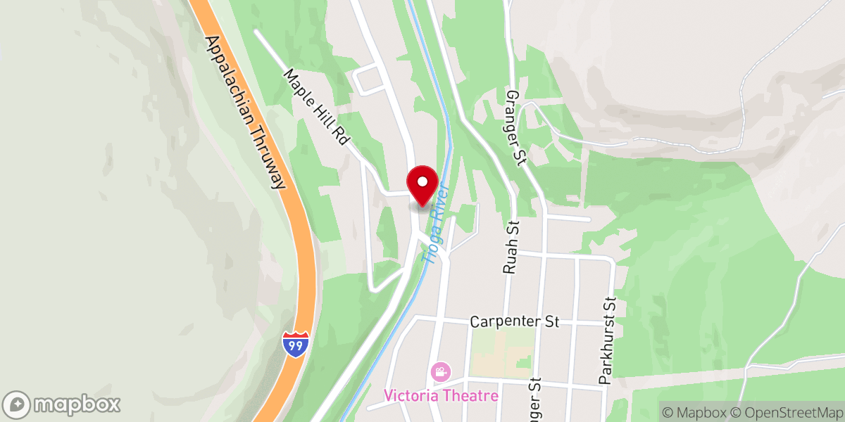 Map showing location of United Methodist Church