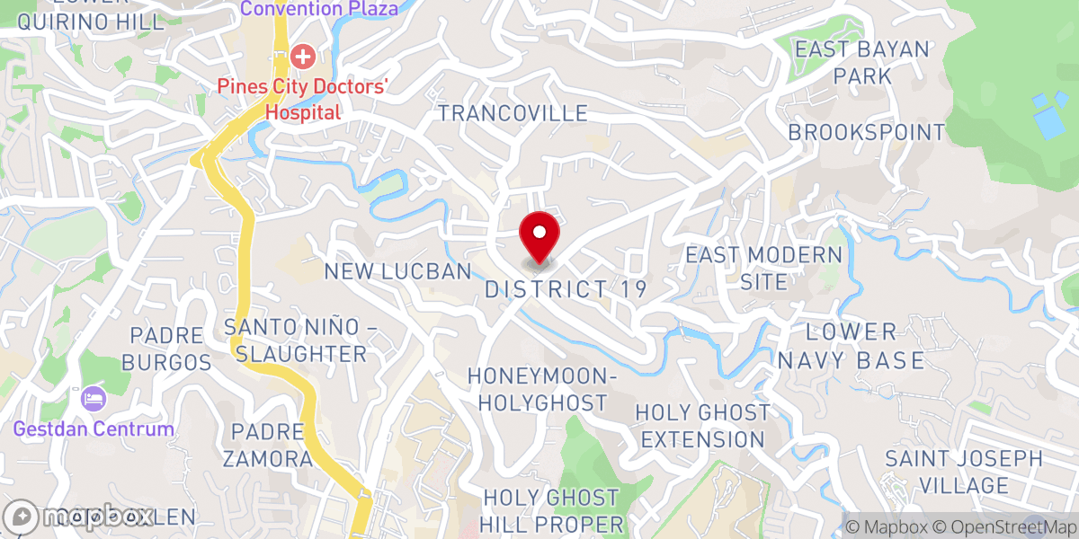 Map showing location of World Mission Society Church of God — Baguio