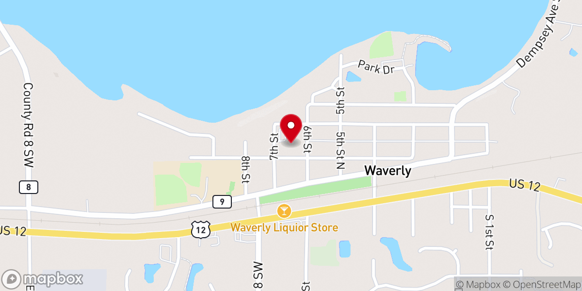 Map showing location of Saint Mary's Catholic Church