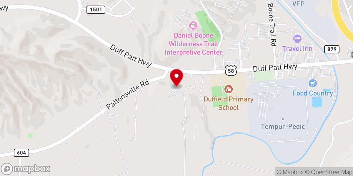 Map showing location of Thomas Village Baptist Church